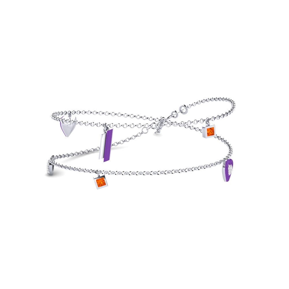 Lucky Orange Sapphire Necklaces