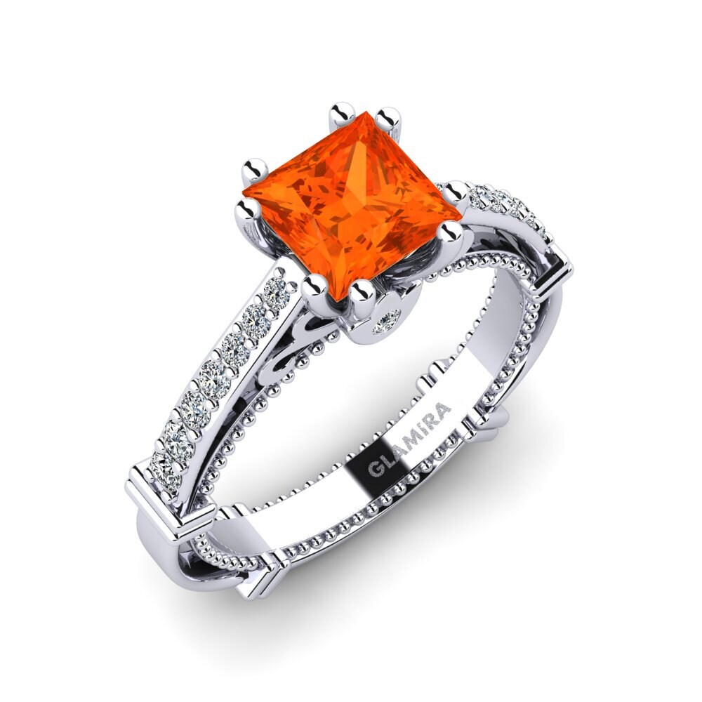 Fire Opal Engagement Ring Aquina