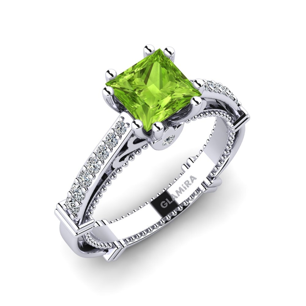 Peridot Engagement Ring Aquina