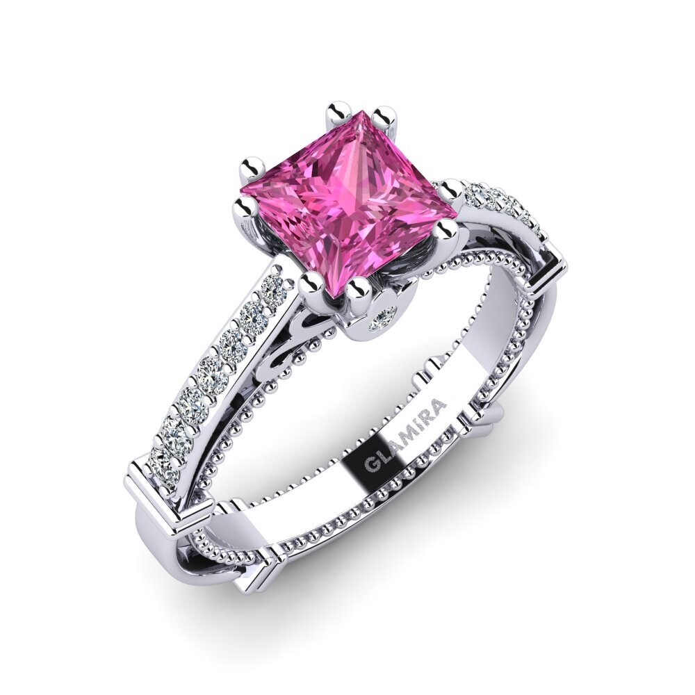 Pink Topaz Engagement Ring Aquina