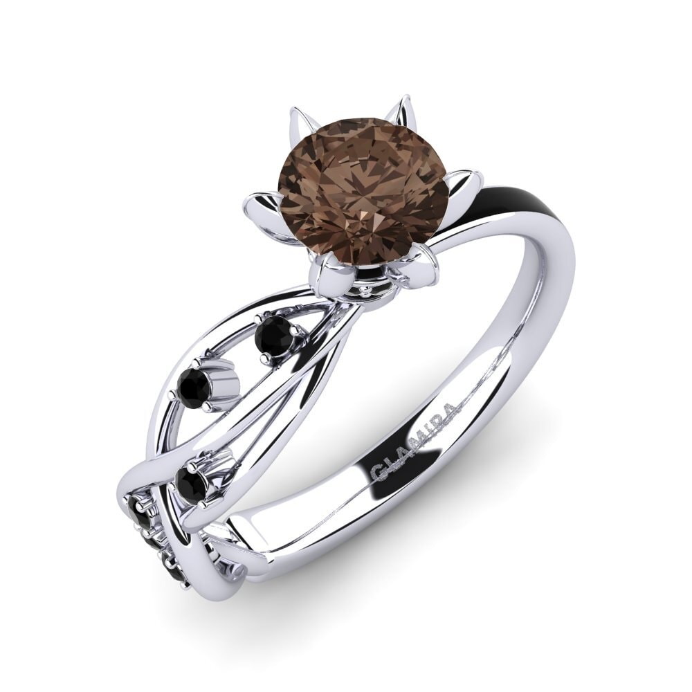 Smoky Quartz Engagement Ring Aracelis - Round