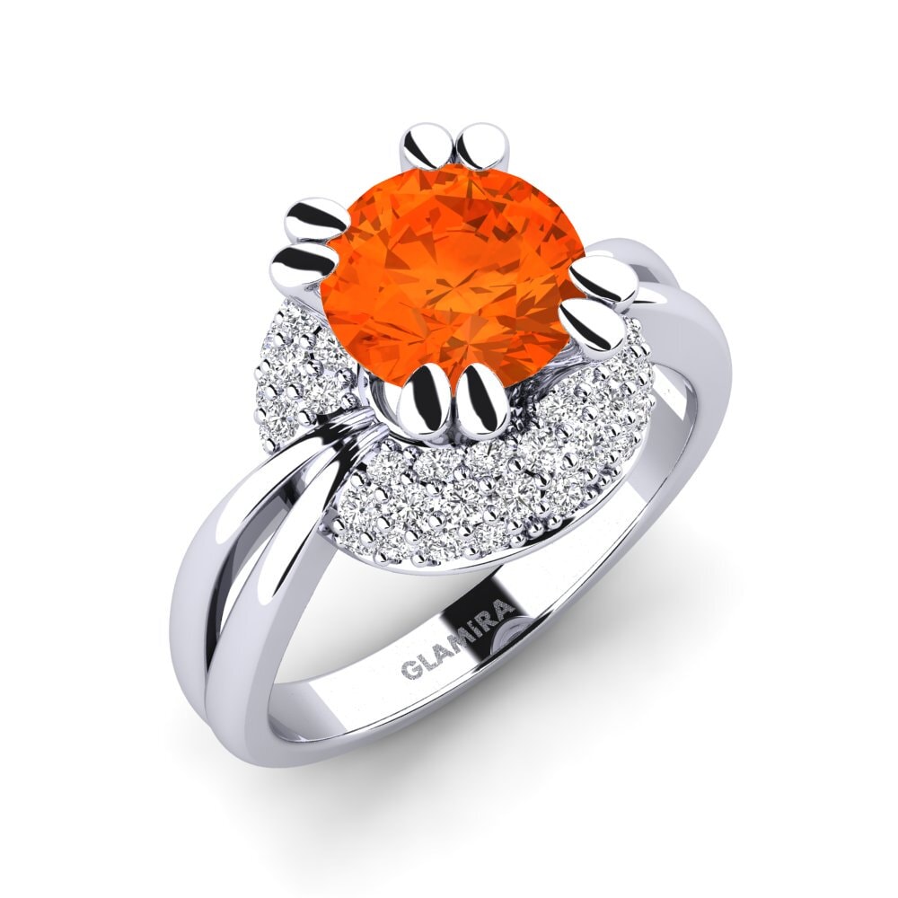 Fire Opal Engagement Ring Arachnia