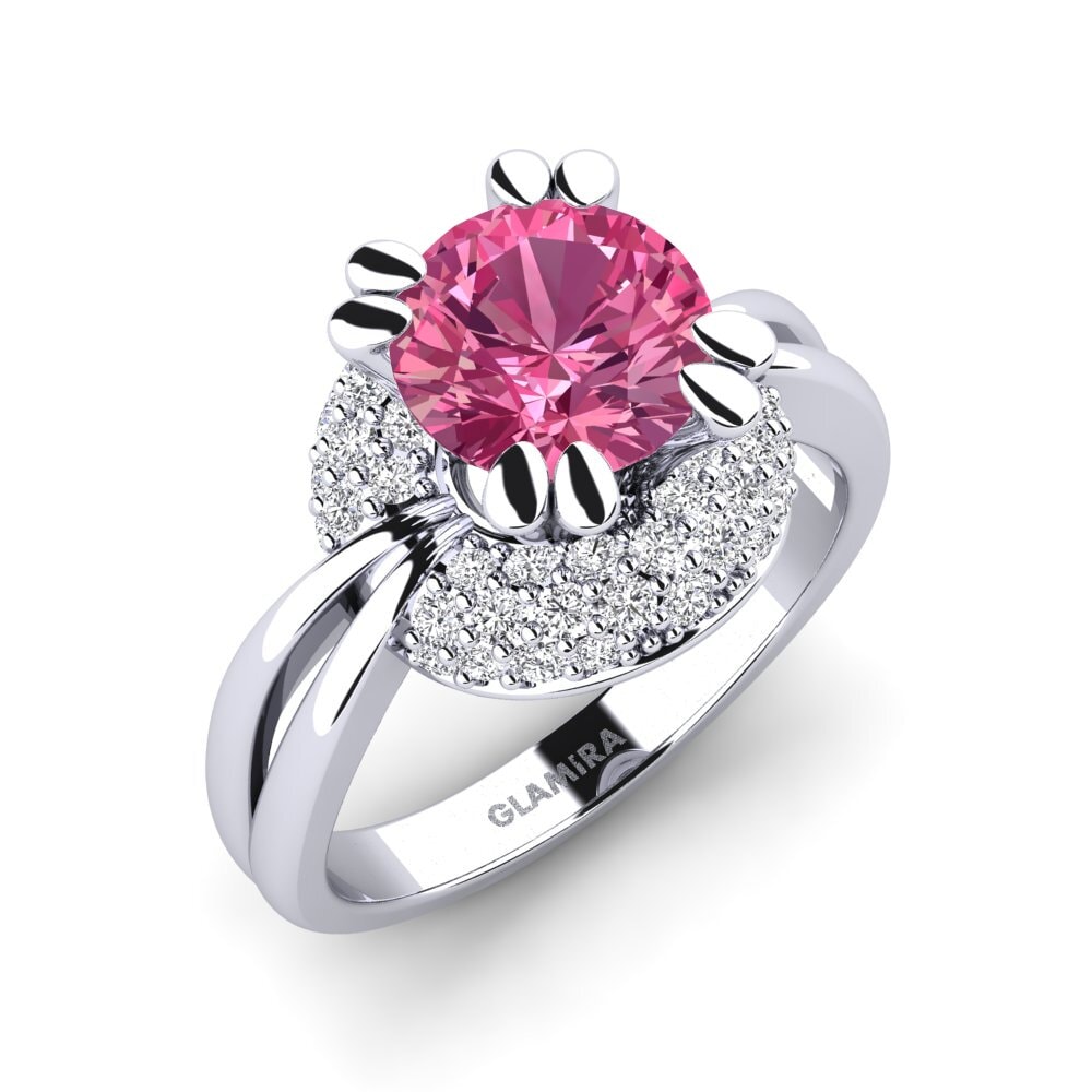 Pink Tourmaline Engagement Ring Arachnia