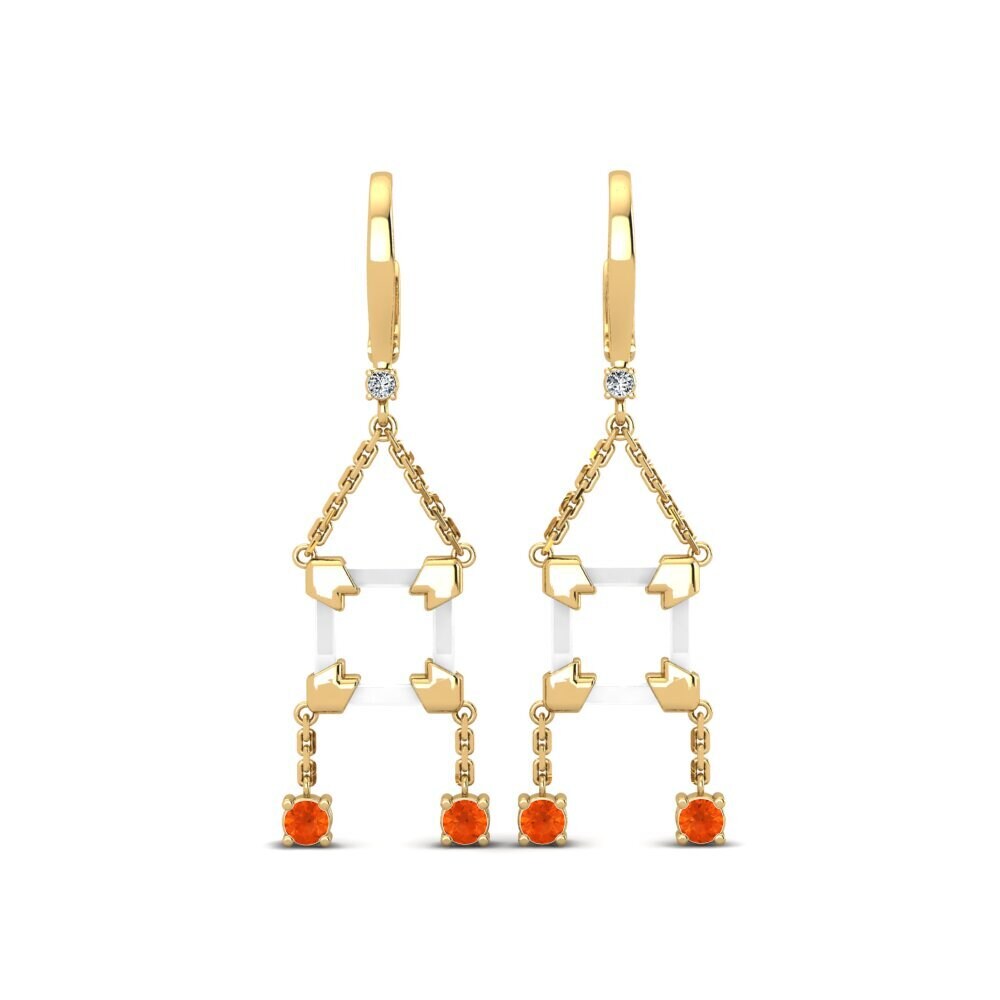 Fire Opal Women's Earring Araiza