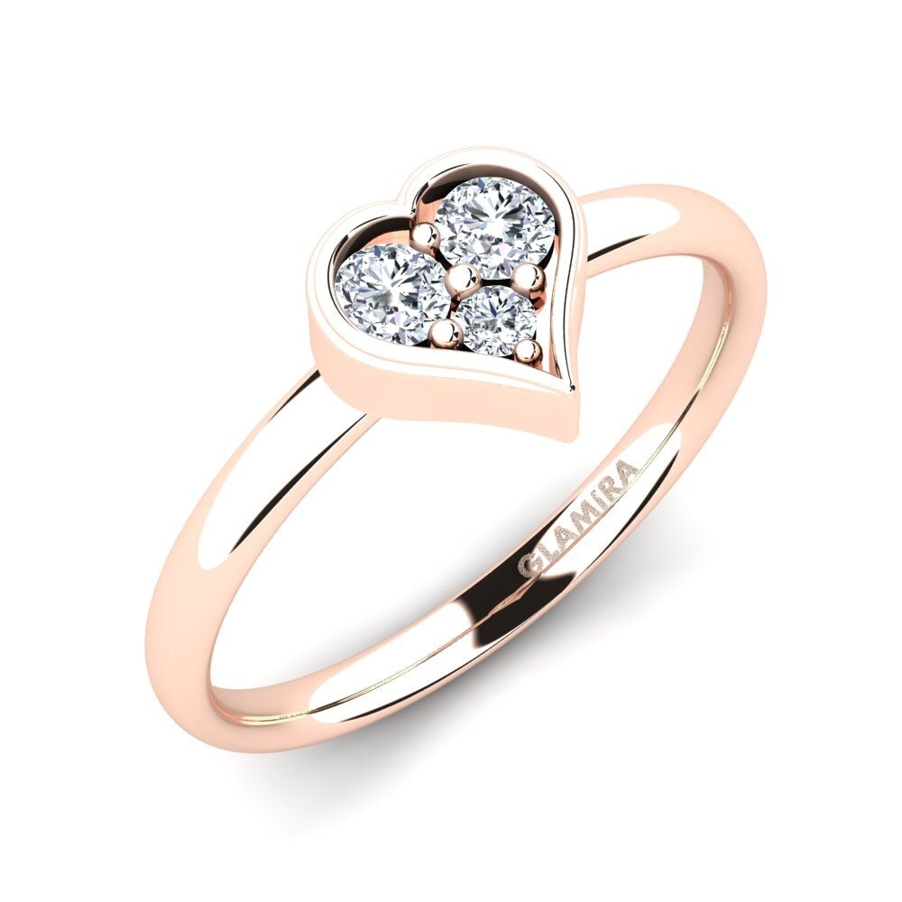 Rotgold 750 Diamant Ring Aralyn
