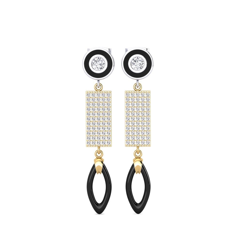 18ct Yellow & White Gold Lab Grown Diamond Women's Earring Arben