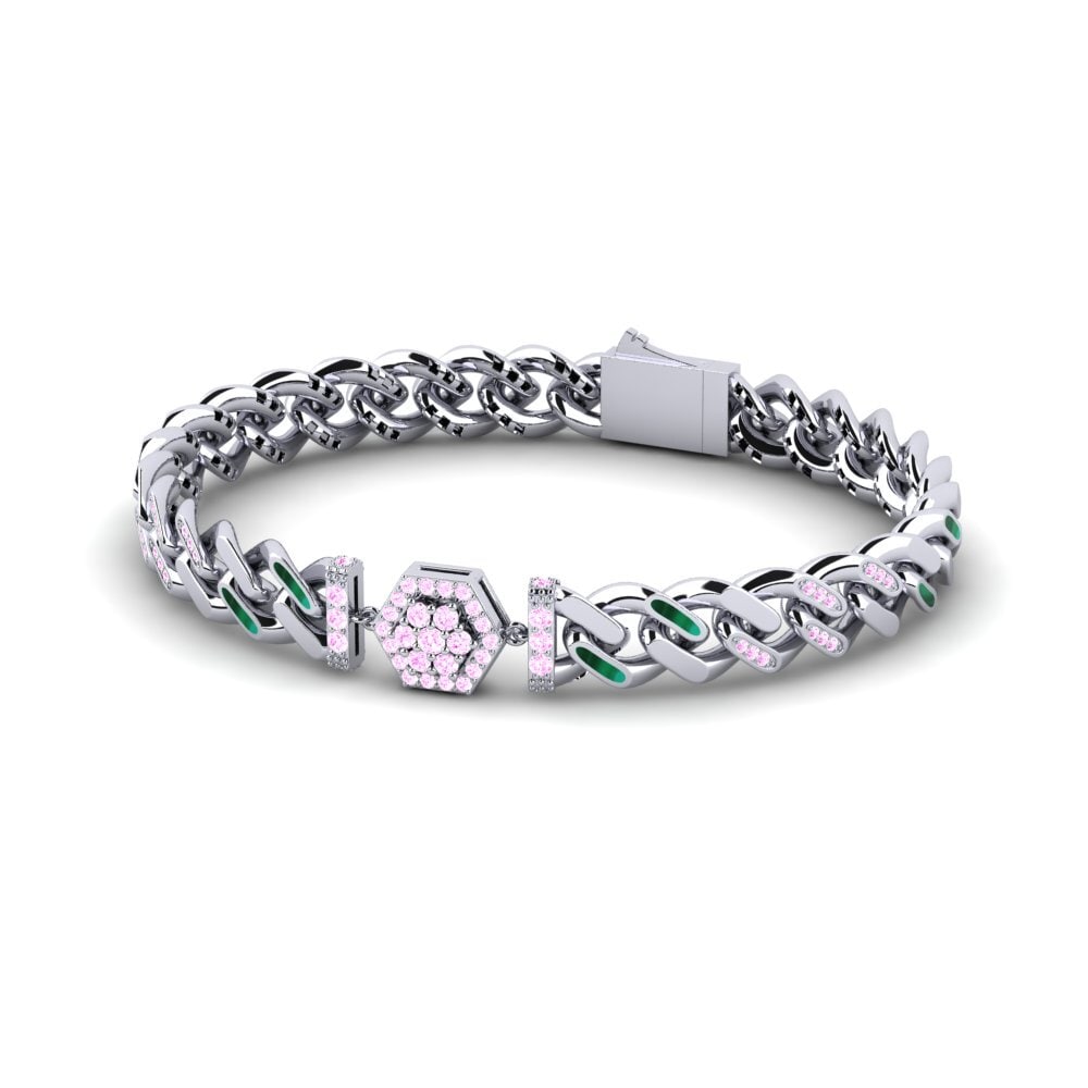 Round Pink Sapphire Women's Bracelet Arbigny