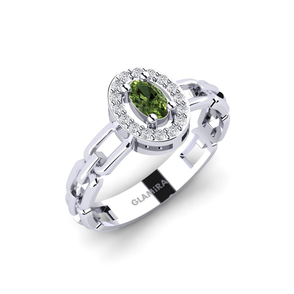 Green Sapphire Engagement Ring Arboleas