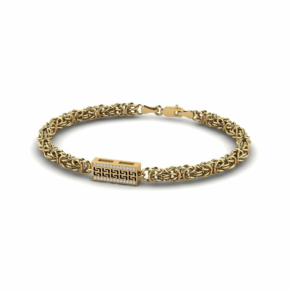 Chain Men's Bracelets Arctovish 585 Yellow Gold Diamond