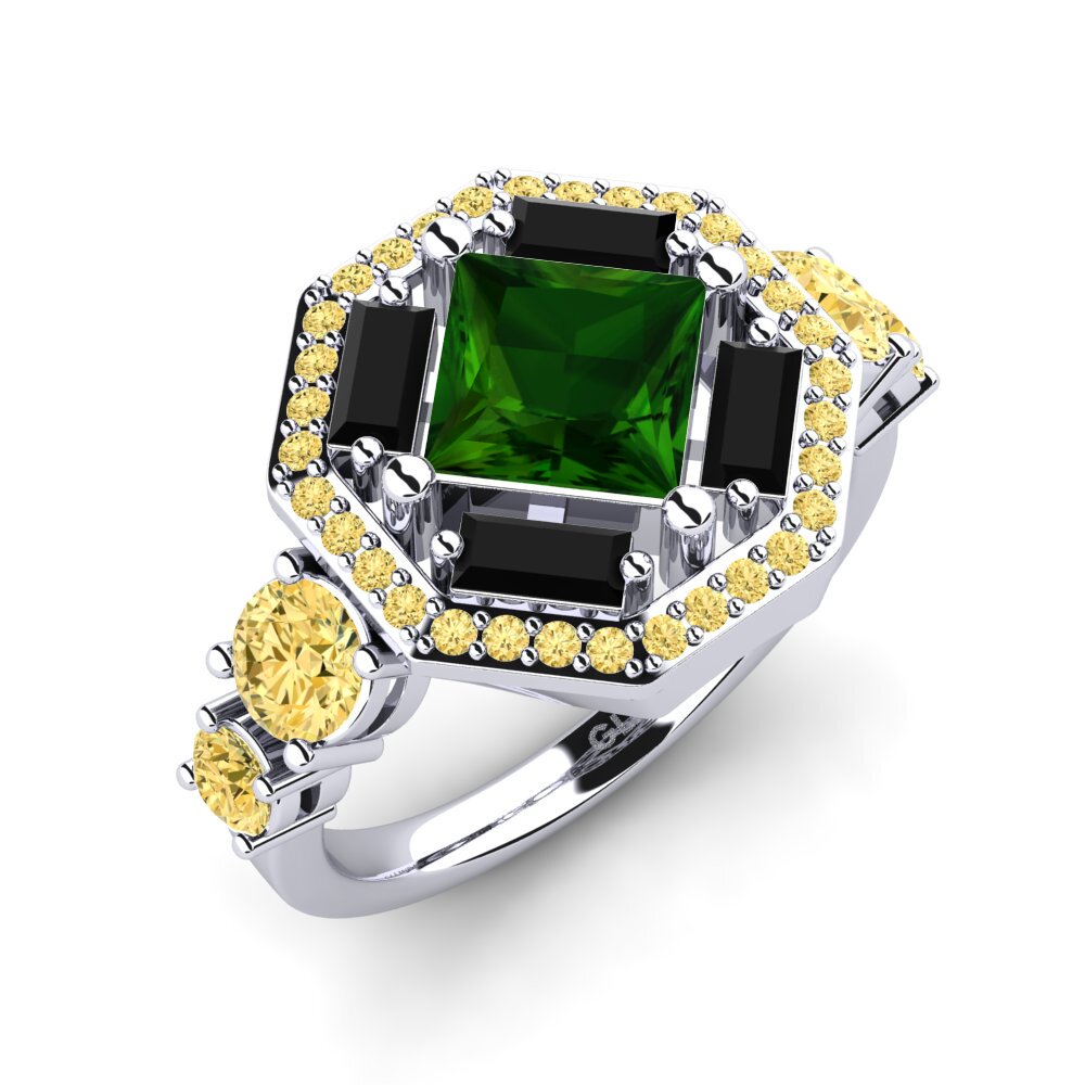 Turmalina verde Anillo de compromiso Ardelia