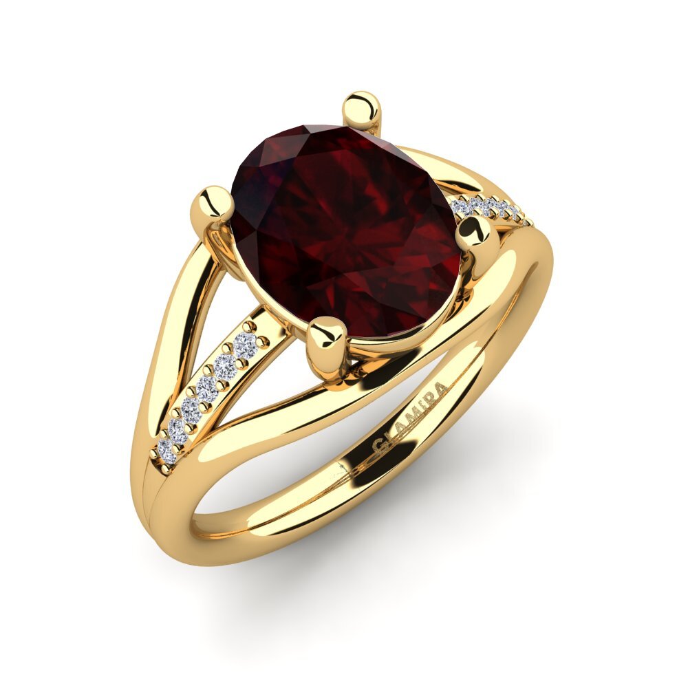 Garnet Engagement Ring Areneka