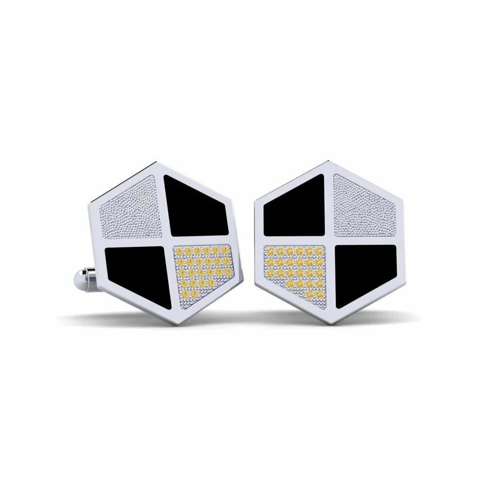 Yellow Diamond Cufflink Arenjundo