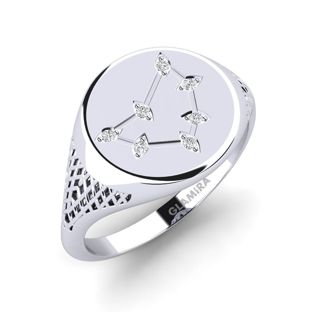 Buy 0.042 Carat Round cut Lab Grown Diamond 9ct White Gold GLAMIRA Ring ...