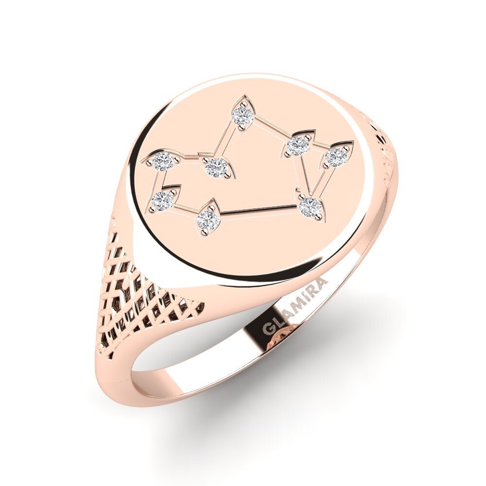 Buy 0.048 Carat Round cut 14ct Rose Gold Diamond GLAMIRA Ring Argus ...