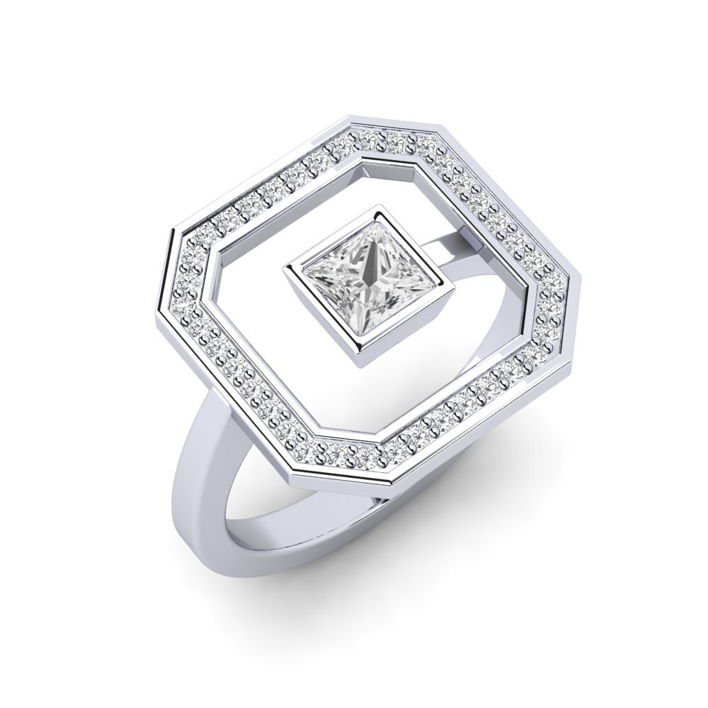 Princesa Zafiro blanco Anillo Argyll