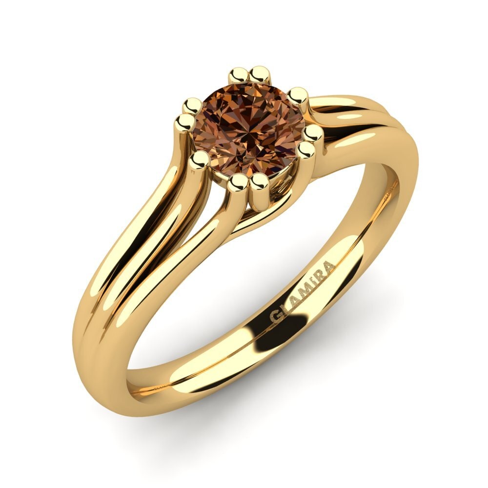 18k Oro Amarillo Anillo de compromiso Arian 0.5 crt