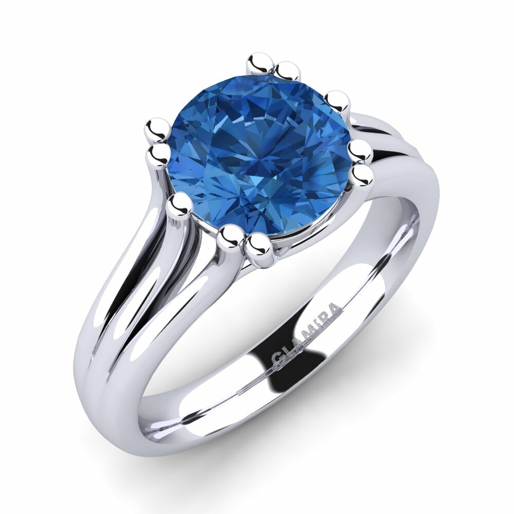 Donker Blauwe Zirkoon Verlovingsring Arian 2.0 crt