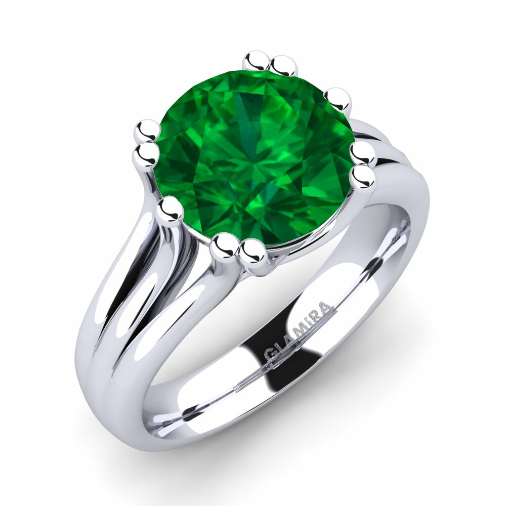 Round 3 Carat Emerald (Lab Created) Engagement Ring Arian 3.0 crt