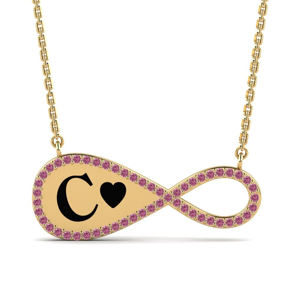 14k Oro Amarillo Granate Rhodolite Collar de Mujer Arielle