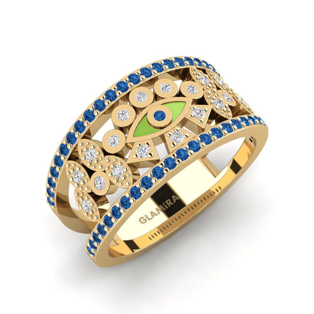 Circonita Azul Oscuro Anillo Arinna