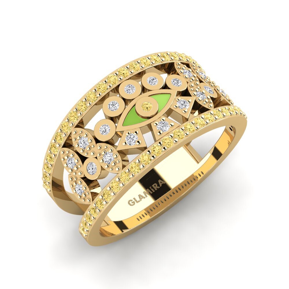 Diamante Amarillo Anillo Arinna