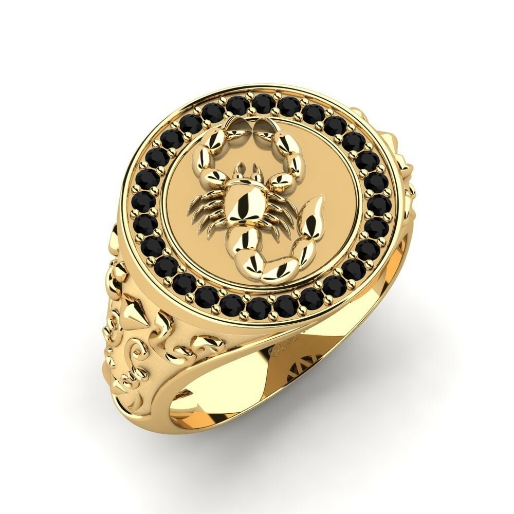 Anillo de Hombre Arion - Scorpio Diamante Negro