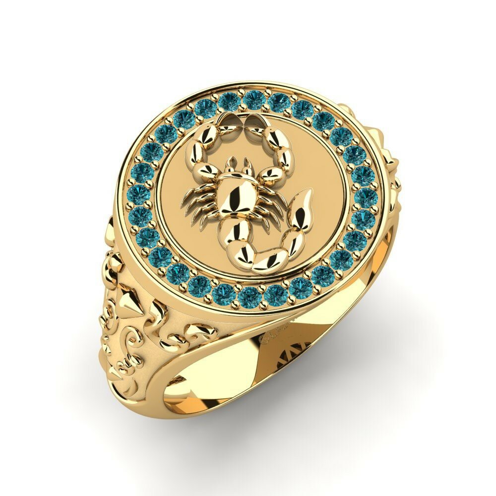 Anillo de Hombre Arion - Scorpio Diamante Azul