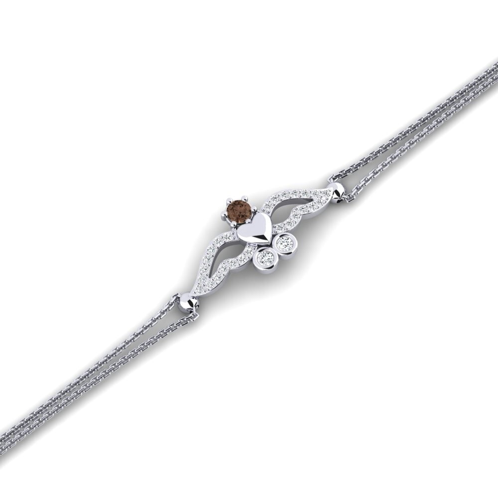 Round Smoky Quartz Women's Bracelet Ariste
