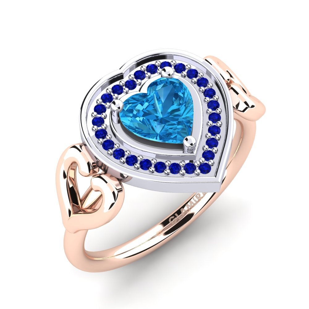 14k Rose & White Gold Engagement Ring Aritrika