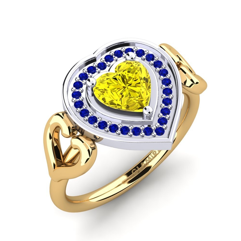 14ct Yellow & White Gold Engagement Ring Aritrika