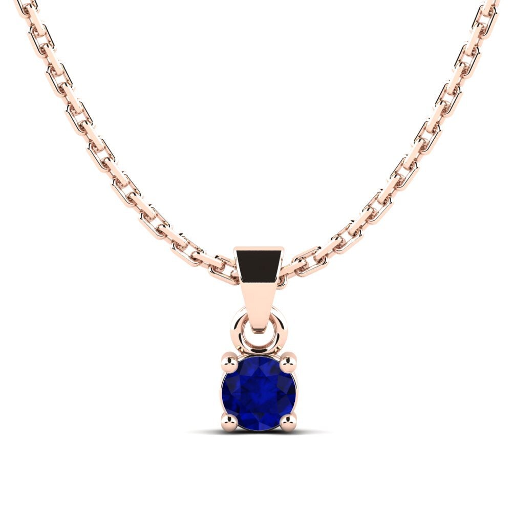 14ct Rose Gold Sapphire Women's Pendant Arlecia