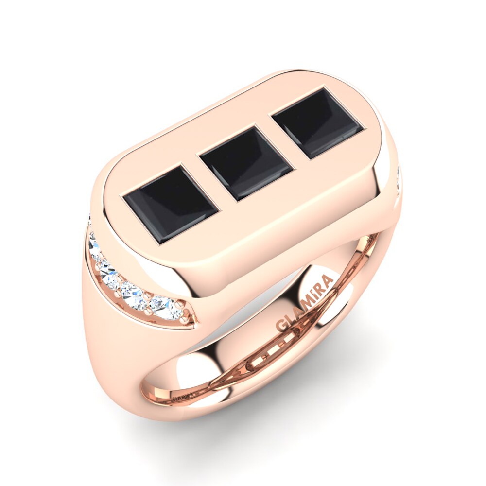 Rotgold 375 Diamant Herrenring Arlo