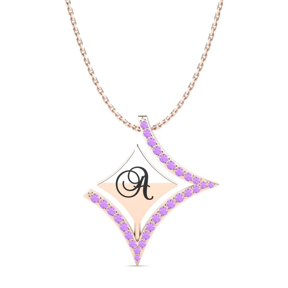 Rotgold 585 Amethyst Damen anhänger Armandina