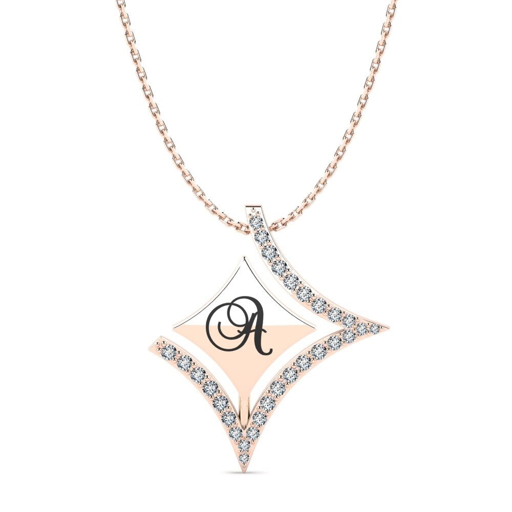 Rotgold 585 Zirkonia Damen anhänger Armandina