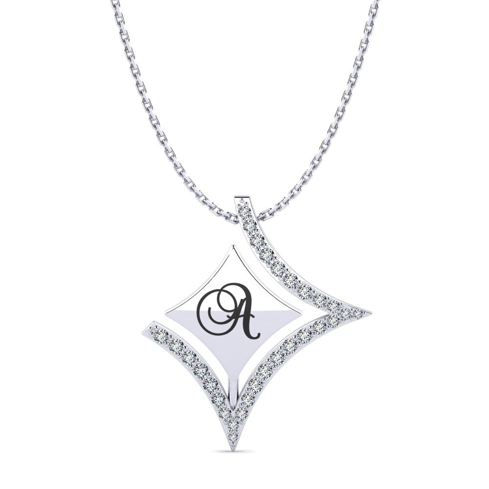 Weiß-Silber Zirkonia Damen anhänger Armandina