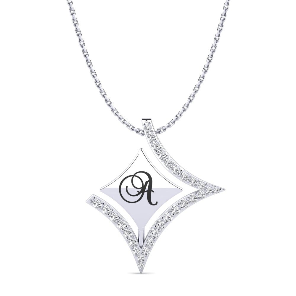 Weiß-Silber Labor-gezüchteter Diamant Damen anhänger Armandina