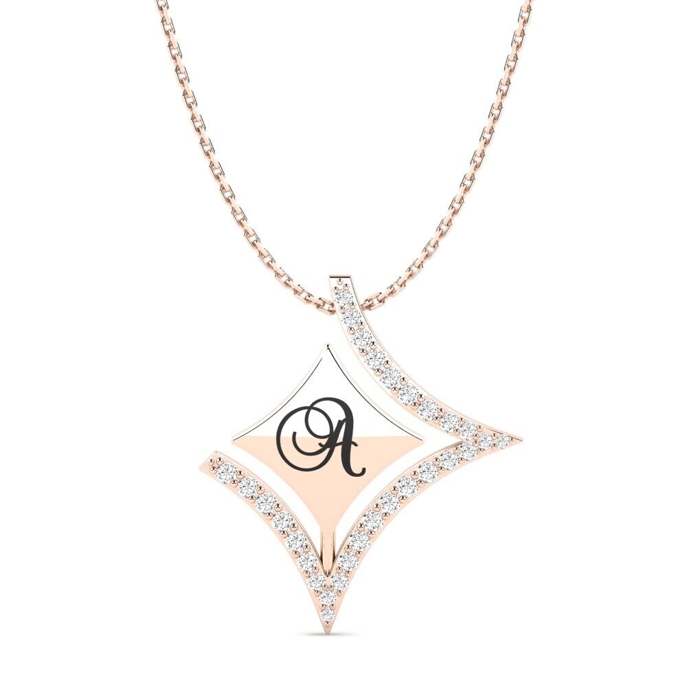 Rotgold 585 Moissanit Damen anhänger Armandina