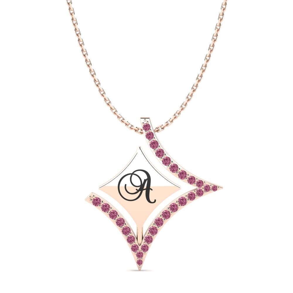 Rotgold 585 Rhodolit-Granat Damen anhänger Armandina