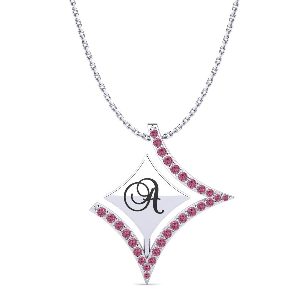 Weiß-Silber Rhodolit-Granat Damen anhänger Armandina