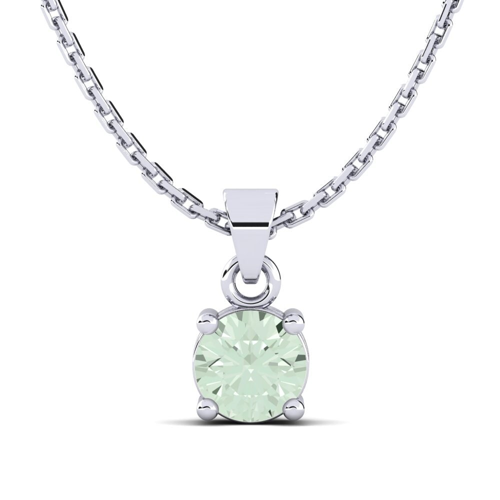 925 Silver Green Amethyst Pendant Armelda