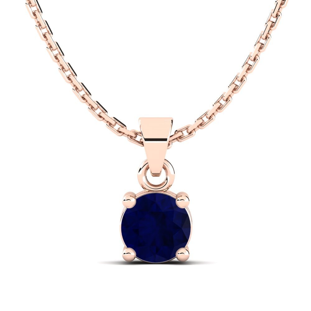 14ct Rose Gold Sapphire Women's Pendant Armelda