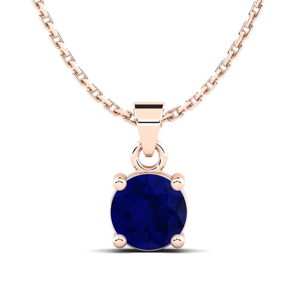 14ct Rose Gold Sapphire Women's Pendant Armetrice