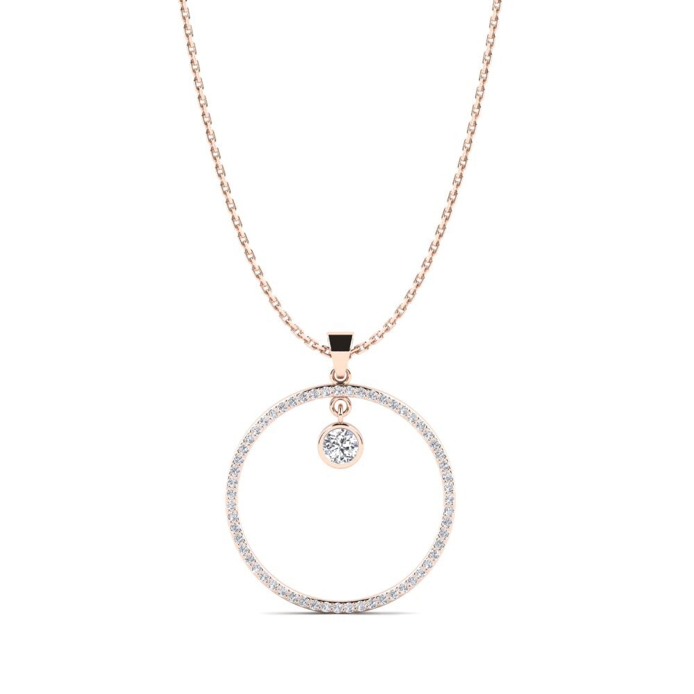Order 0.16 Carat Round cut 18ct Rose Gold Diamond Women's Pendant ...
