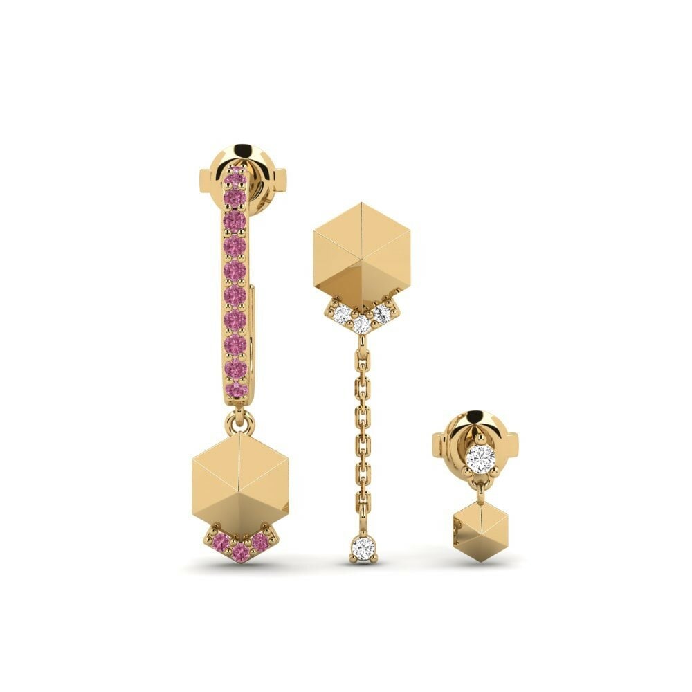 Rhodolite Garnet Women's Earring Aroaro - SET