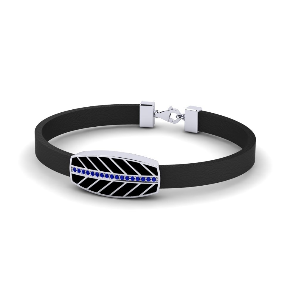 Safira Pulseira masculina Aron