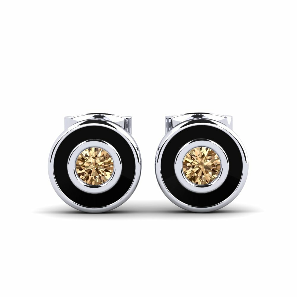 Bruine Diamant Dames Oorbellen Aronne