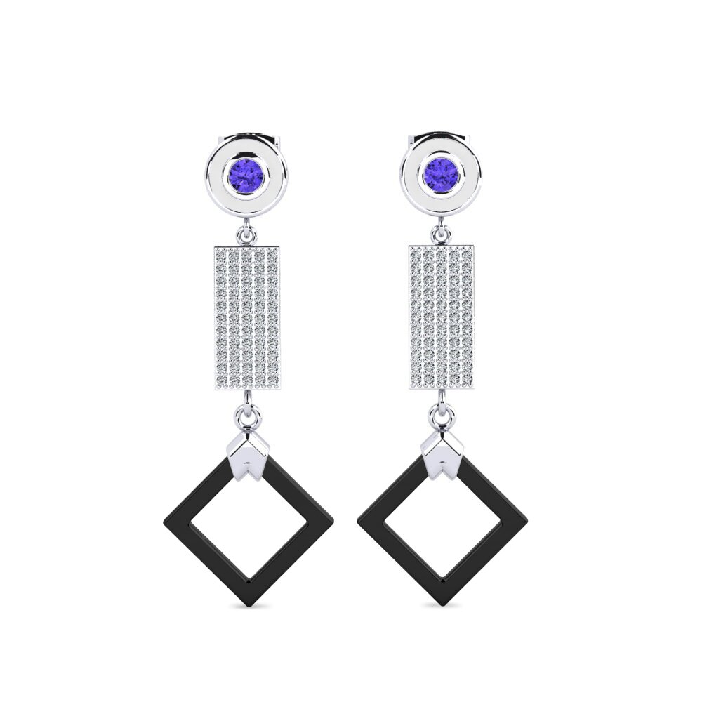 Orecchini Tanzanite Ceramica