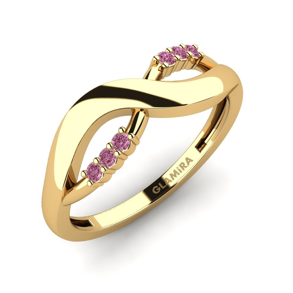 Or Jaune 9k Grenat de Rhodolite Bague Arotilak