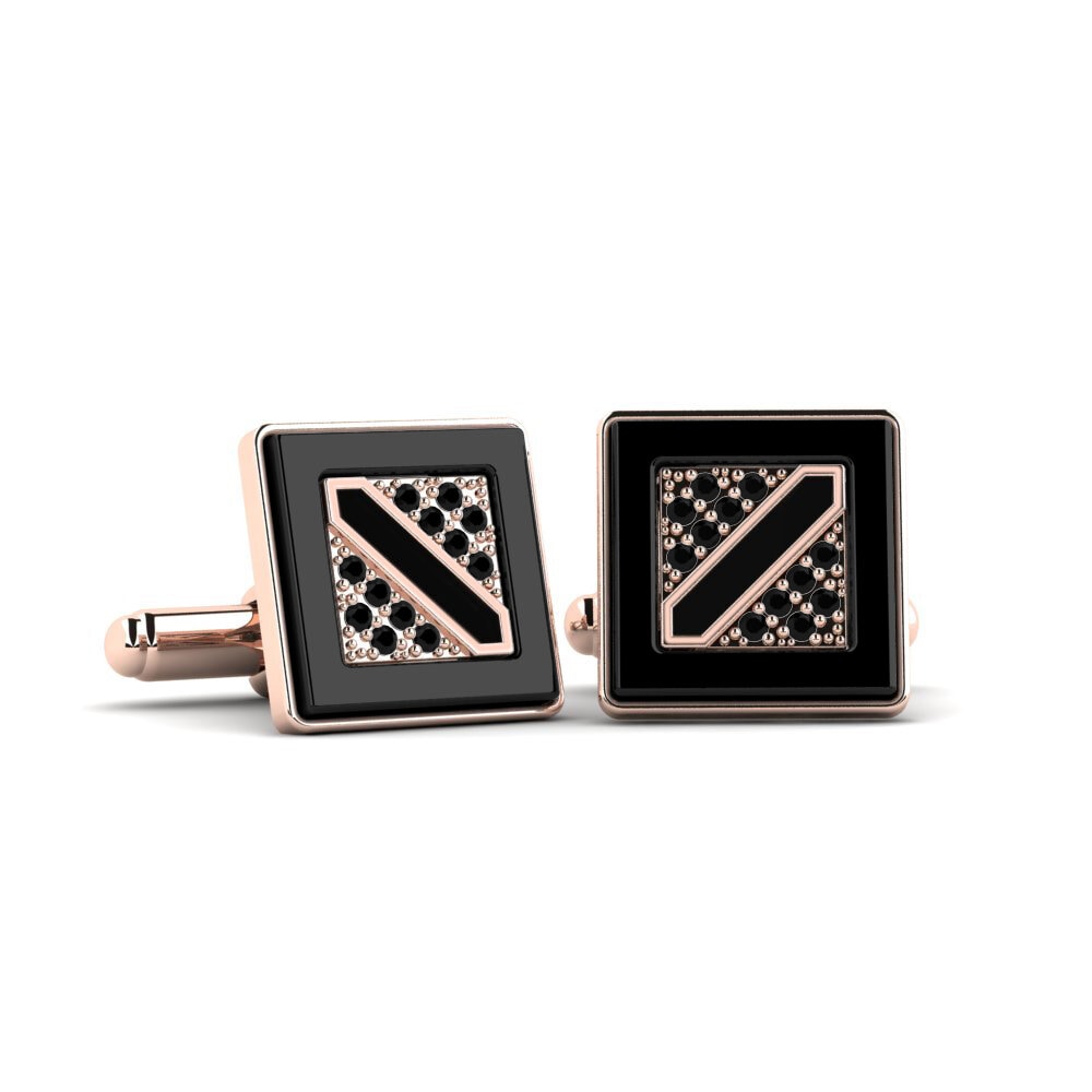9k Oro Rosa Ónix Negro Gemelo Arredondo