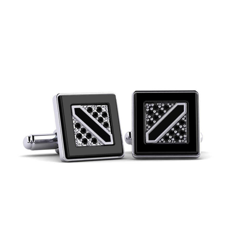950 Platinum Black Sapphire Cufflink Arredondo